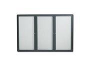 Quartet Enclosed Indoor Fabric Bulletin Board with Hinged Doors QRT2367L