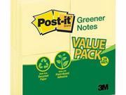 Post it Notes Greener Original Recycled Note Pads MMM654RP24YW