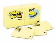 Post it Notes Original Pads in Canary Yellow MMM65524VADB