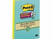 Post it Notes Super Sticky Recycled Notes in Bali Colors MMM6603SSNRP