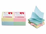 Universal One Fan Folded Self Stick Pastel Color Pop Up Note Pads UNV35619