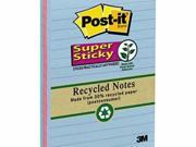 Post it Notes Super Sticky Recycled Notes in Bora Bora Colors MMM6603SST