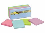 Post it Notes Super Sticky Recycled Notes in Bora Bora Colors MMM65412SST