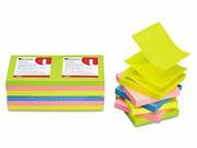 Universal One Fan Folded Self Stick Neon Color Pop Up Note Pads UNV35617