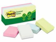 Post it Notes Greener Original Recycled Note Pads MMM653RPA