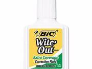 BIC Wite Out Brand Extra Coverage Correction Fluid BICWOFEC12WE