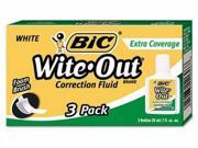 BIC Wite Out Brand Extra Coverage Correction Fluid BICWOFEC324