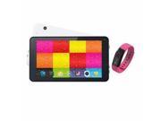 7 White Tablet And Pink Fitband SC 6207FitPK