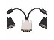 Tripp Lite 1Ft Dvi To Vga Splitter Adapter Converter Dvi A Analog M To 2X Hd15F 1 Vga Splitter 1 Ft P120 001 2