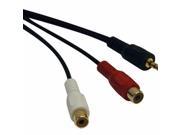 Tripp Lite 6In Mini Stereo To 2Rca Audio Y Splitter Adapter Cable 3.5Mm 2Xf M 6 Audio Adapter 6 In P315 06N