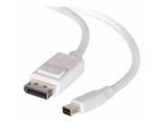 C2G 6Ft Mini Displayport To Displayport? Adapter Cable M M White Displayport Cable 6 Ft 54298