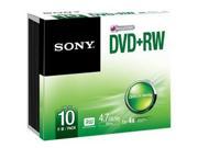 SONY 10DPW47SS DVD RW X 10 4.7 GB STORAGE MEDIA 10DPW47SS