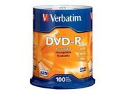 VERBATIM DVD R X 100 4.7 GB STORAGE MEDIA 95102