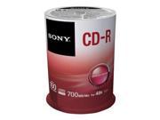 SONY CDQ 80SP CD R X 100 700 MB STORAGE MEDIA 100CDQ80SP