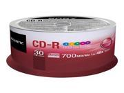 SONY COLOR COLLECTION 30CDQ80XP CD R X 30 700 MB STORAGE MEDIA 30CDQ80XP
