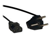 TRIPP LITE 6FT 2 PRONG COMPUTER POWER CORD EUROPEAN CABLE C13 TO SCHUKO CEE 7 7 PLUG 10A 6 POWER CABLE 6 FT P054 006