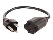 C2G 12FT 18 AWG OUTLET SAVER POWER EXTENSION CORD NEMA 5 15P TO NEMA 5 15R POWER EXTENSION CABLE 12 FT 53408