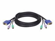 TRIPP LITE 6FT PS 2 CABLE KIT FOR B007 008 KVM SWITCH 3 IN 1 KIT 6 KEYBOARD VIDEO MOUSE KVM CABLE 6 FT P753 006