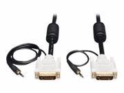 TRIPP LITE 6FT DVI DUAL LINK DIGITAL TMDS MONITOR CABLE WITH AUDIO CABLE DVI D 3.5MM M M 6 VGA AUDIO CABLE 6 FT P560 006 A