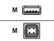 Okidata Printer Cable 4 Pin Usb Type A Male 4 Pin Usb Type B Male 10 Ft 70037901