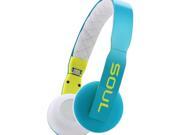 Loop On Ear Headphones with Microphone Blue White 81971074