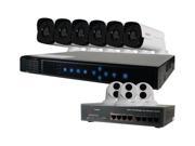 Ultra TM 16 Channel 3TB IP NVR with 6 Bullet 3 Turret Cameras RU161T3GB6G 3T
