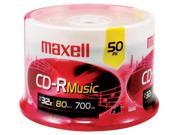 80 Minute Music CD Rs 50 ct Spindle 625156 CDR80MU50PK