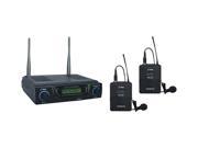 UHF Dual Channel Wireless Microphone System PDWM3700