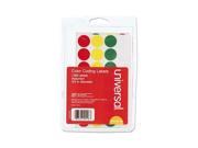 Universal Self Adhesive Removable Color Coding Labels UNV40116