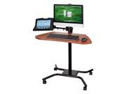 WOW Flexi Desk Mobile Workstation 31 1 2 x 26 1 2 x 46 1 2 Cherry Black