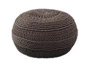 Rizzy Home Pouf In Mocha And Mocha Poufs