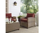 Crosley Biltmore Outdoor Wicker Arm Chair With Sangria 