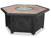 Blue Rhino Lap Gas Outdoor Firebowl With Decorative Tile Mantel