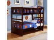 Homelegance Rowe Twin/ Twin Bunk Bed In Dark Cherry - Twin/ Twin