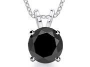 5.00 ct Ladies Black Diamond Solitaire Pendant / Necklace