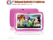 7 inch children Educational tablet pc Dual Core Android 4.2 Tablet kids as gift toy RK3026 Capacitive Screen 512M Memory 4GB HDD Dual camera MID Wifi Dual Camer