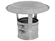 Stainless Steel Single Wall Rain Cap with Storm Collar 12
