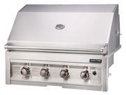 34 Natural Gas 4 Burner Barbecue Grill with Lights