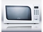 Summit SM901WH Mid sized microwave oven with a fully white finish; Replaces SM900WH