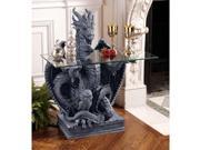 The Subservient Dragon Glass Topped Sculptural Table