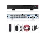 FLOUREON 16 Channel D1 HDMI CCTV Security Camera Video Recorder Cloud DVR