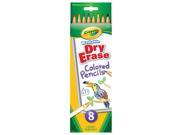 Crayola 8 Count Washable Dry Erase Colored Pencils