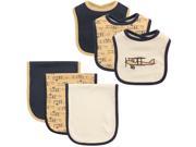 Hudson Baby Boys 6 Pack Airplane Bib and Burp Cloth Set