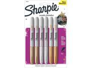 6 Pack Sharpie Metallic Permanent Markers Gold Silver and Bronze