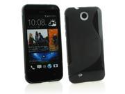 EAN 5055830000152 product image for Kit Me Out US TPU Gel Case for HTC Desire 300 - Black S Line Wave Pattern | upcitemdb.com