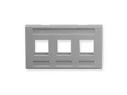 ICC ICC IC107FM3GY FACEPLATE FURNITURE 3 PORT GRAY