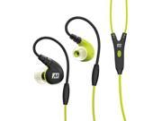 MEE audio M7P Secure Fit Sports In Ear Headphones with Mic Remote and Universal Volume Control Green
