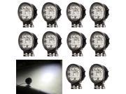 10 x 27W 12V 24V LED Work Light FLOOD Lamp Tractor Truck SUV UTV ATV Offroad