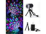 3W Colorful LED Crystal Rotating RGB Stage Light Lamp DJ Disco Voice activated