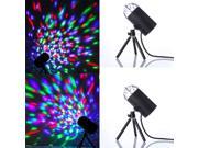 2 X 3W LED Crystal Rotating RGB Stage Light Lamp DJ Disco Voice activated